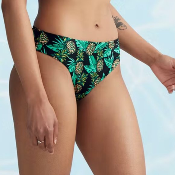 MeUndies Swimsuit Pineapples Tankini & Mid-Rise Bikini set large new - Picture 4 of 5